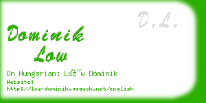 dominik low business card
